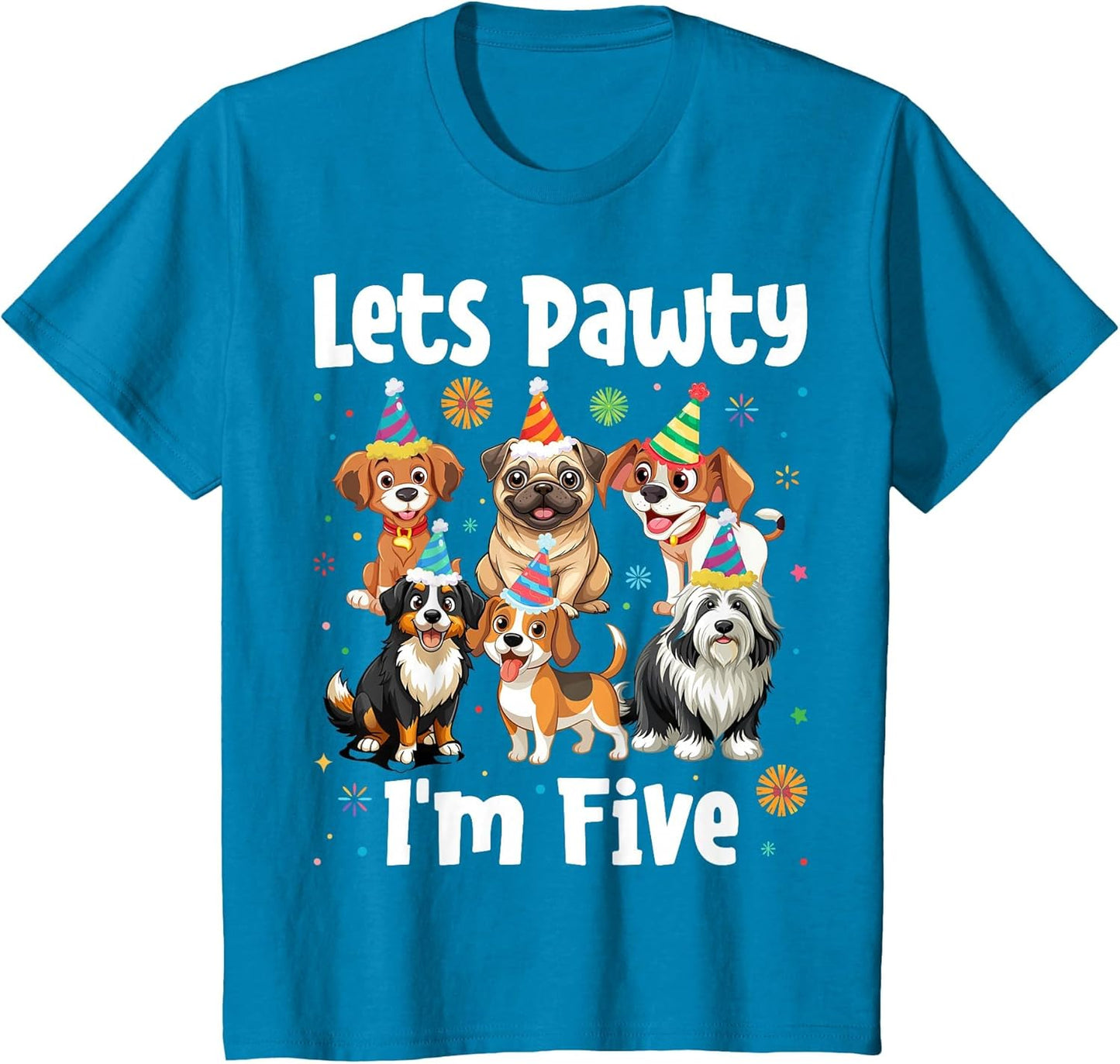 Lets Pawty I'm Five - Puppy Dog 5 Years Old 5th Birthday