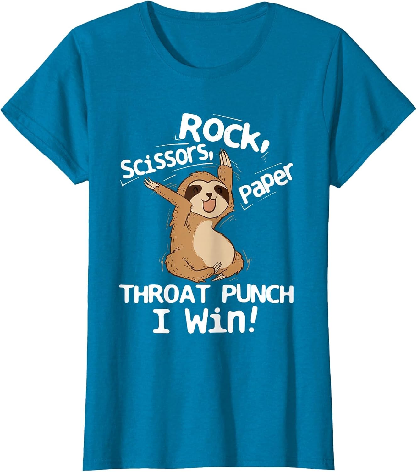 Rock Scissors Papers Throat Punch I Win - Sloth Animal Lover
