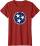 Tennessee Flag Tristar Logo Retro Vintage Distressed