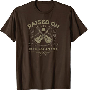 Raised On 90's Country Music Vintage Funny Retro Southern