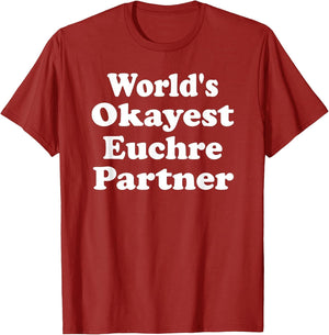 World's Okayest Euchre Partner Cards Funny Sarcastic