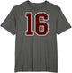 Maroon and White Number 16 Jersey Player Uniform #16 Fan