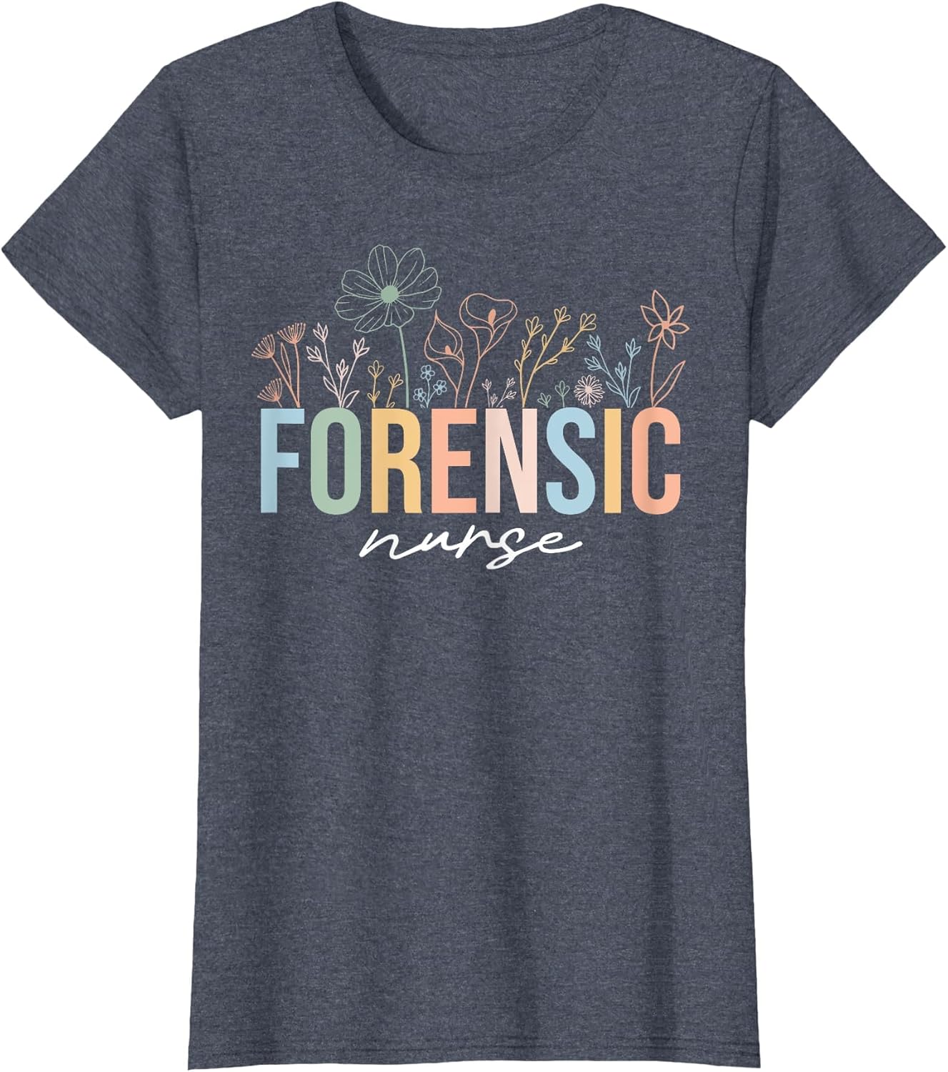 Retro Floral Forensic Nurse Wildflower Forensic Psychology