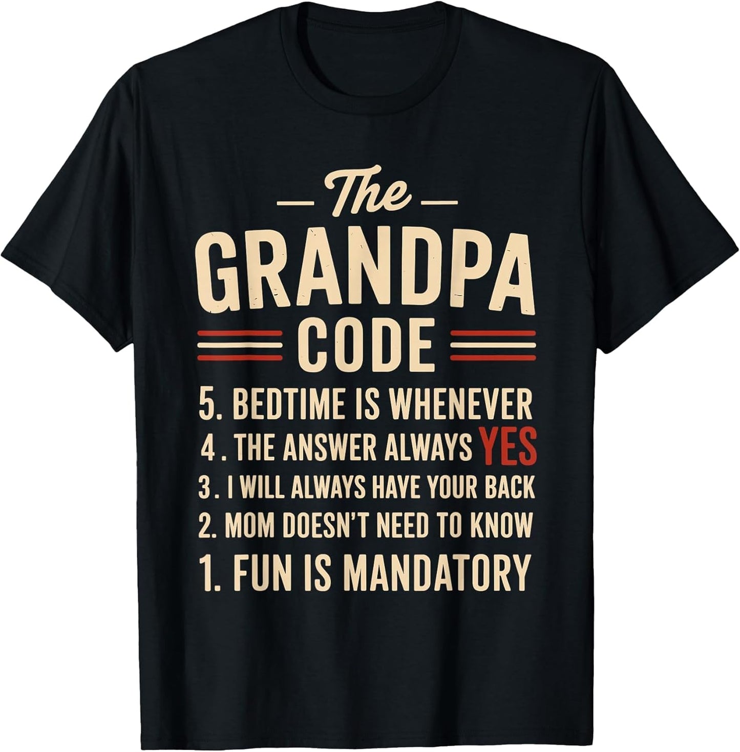 The Grandpa Code Fun Rules Funny Grandpa Grandchildren Joke