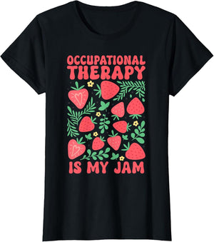 Retro Occupational Therapy is My Jam Boho Floral Strawberry