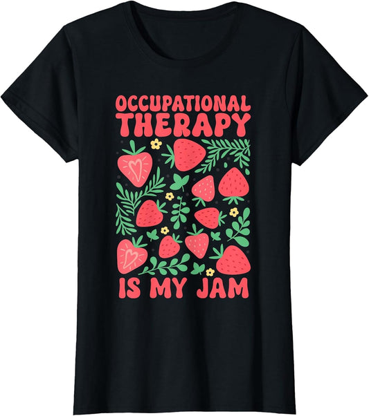 Retro Occupational Therapy is My Jam Boho Floral Strawberry