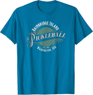 Pickleball Fancy Bainbridge Island Retro Vintage Design