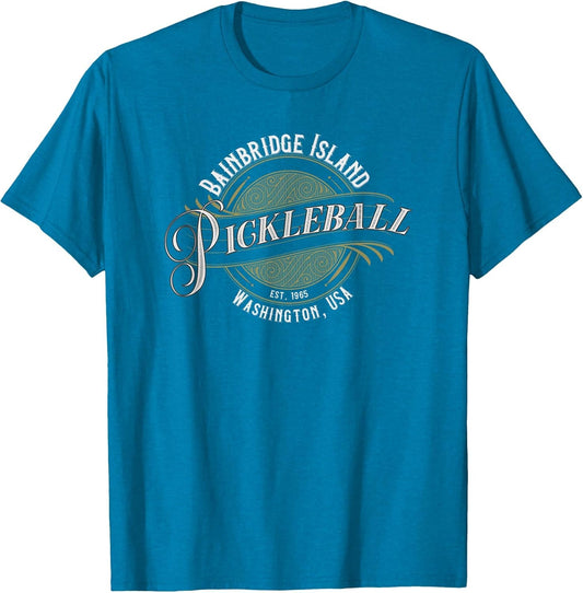 Pickleball Fancy Bainbridge Island Retro Vintage Design