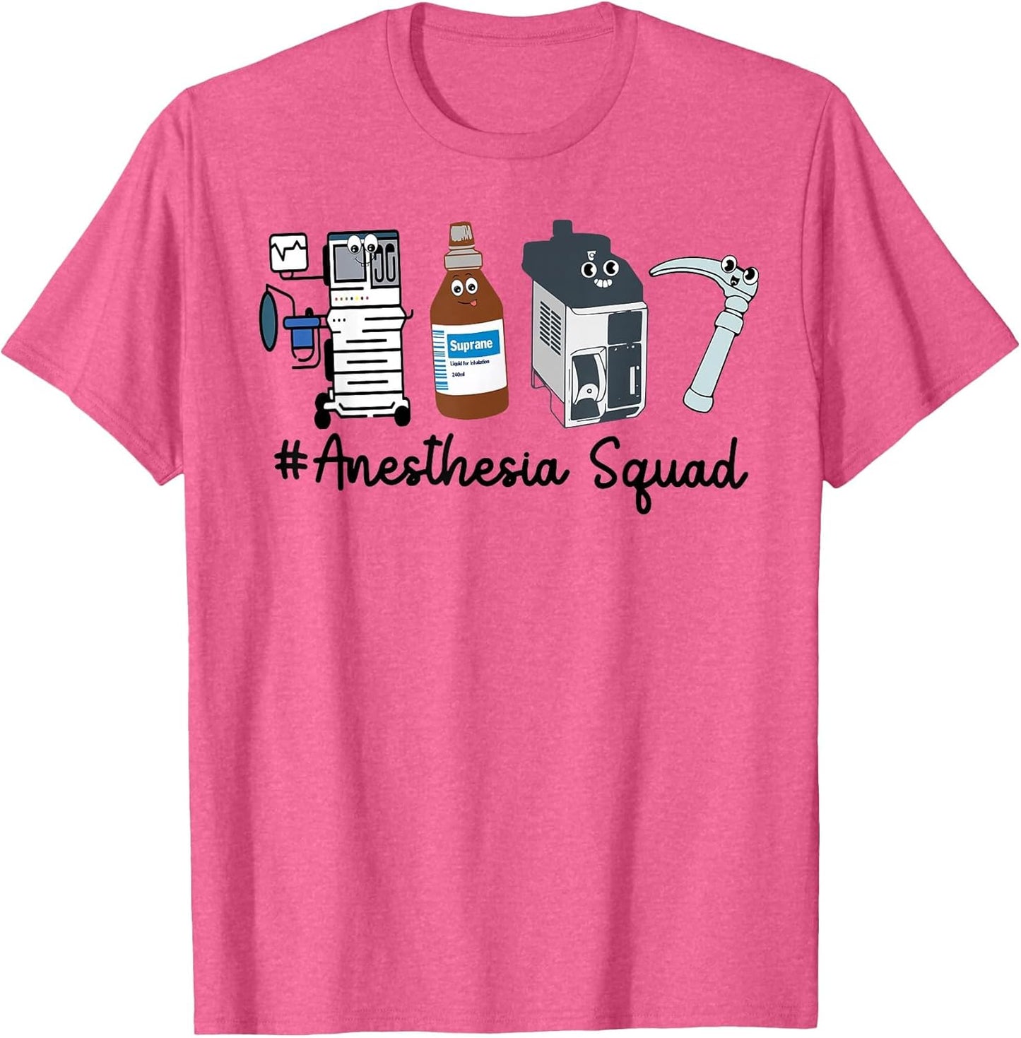 Funny Anesthesia Tech, Anesthesia Squad Goals CRNA Anesthesi , Men, Pink Heather, Small