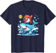 Dabbing Crab Surfing Shark Riding Ocean Wave Sun Cute Beach