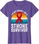 I'm Not Drunk I Am A Stroke Survivor Retro Red Ribbon