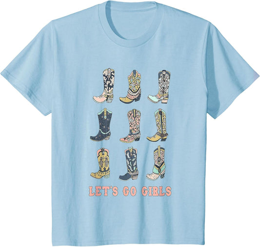 Cowgirl Boot Let's Go Girls Howdy Western Cowgirl