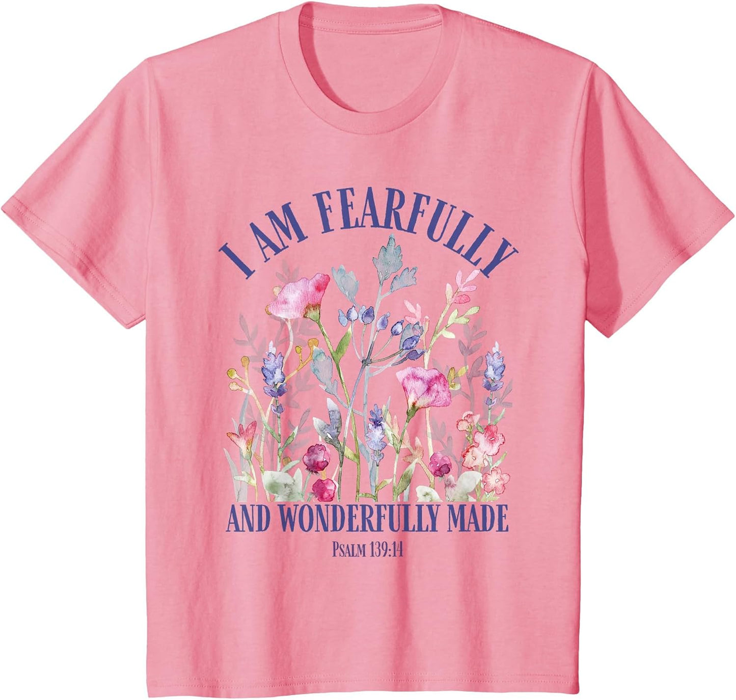 Fearfully and Wonderfully Made Floral Christian Bible Verse