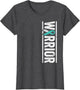 Cervical Cancer Warrior - Sideways Teal Awareness Ribbon