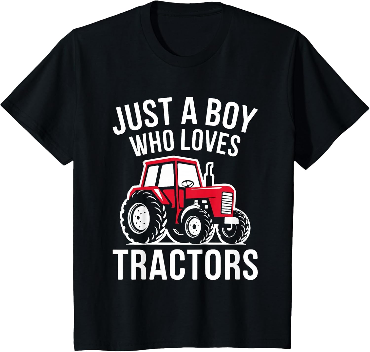 Kids Just A Boy Who Loves Tractors Shirt Kids Toddler Boy Tractor