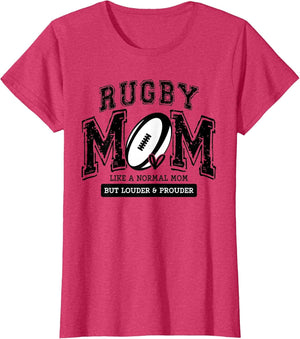 Loud Proud Rugby Mom Rugby Player Mama Family Funny Cute