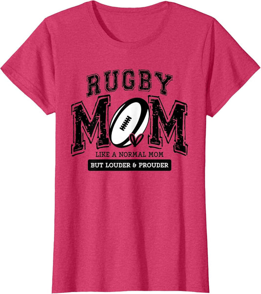 Loud Proud Rugby Mom Rugby Player Mama Family Funny Cute