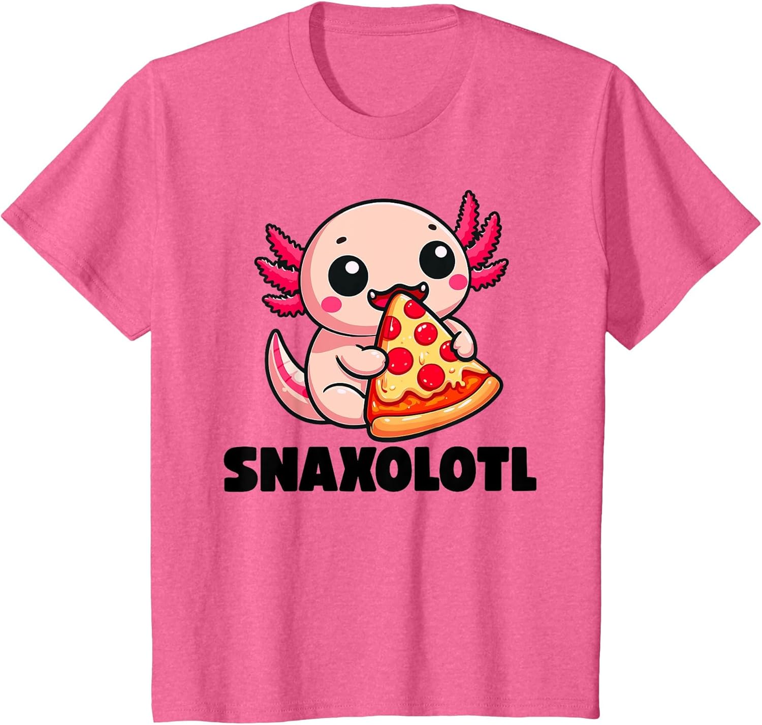 Axolotl Funny Snaxolotl Snacks a lot Pizza Eating Axolotl