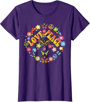 Peace Love Butterfly 60s 70s Tie Dye Vintage Hippie Costume