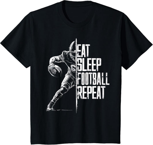 Eat Sleep Football Repeat Football Lovers Youth Kids Boys