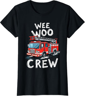 Funny Fire Truck Wee Woo Crew Firetruck Lover Men Women Kids