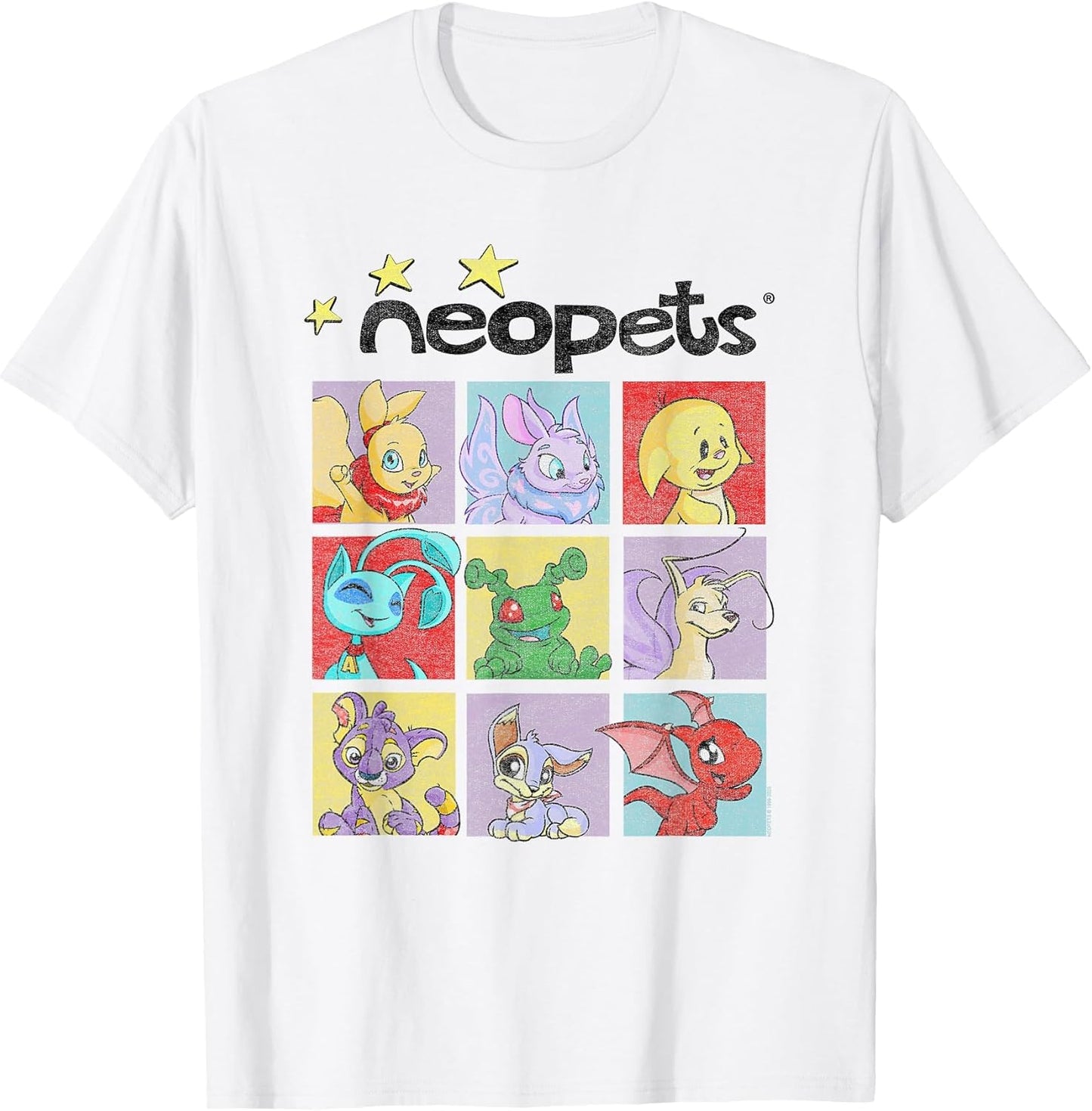 Neopets Pop Art Colorful Character Grid Retro Virtual Pets