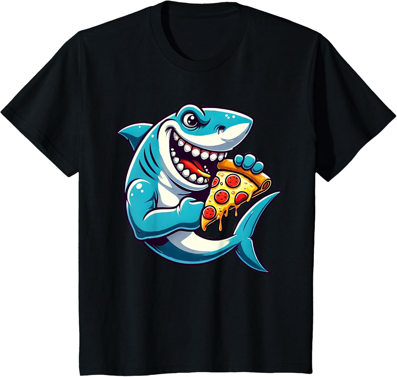 Shark Eating Pizza Kids Fast Food Pizza