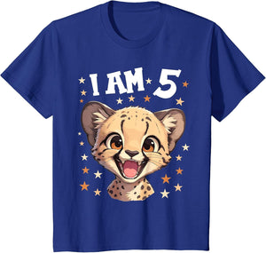 Kids 5 Years Old 5 Birthday Cheetahs Boy Girl Cheetah
