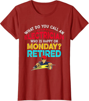Vintage Retro Happy Retirement Funny an Electrician Retired