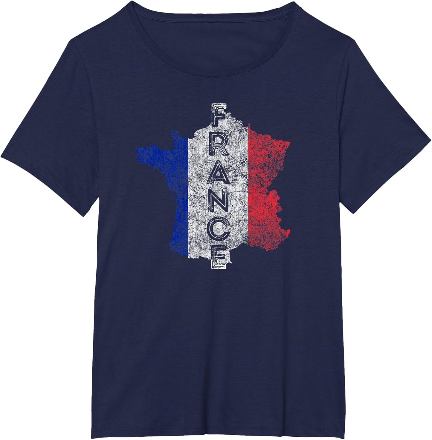 French Map and Flag Souvenir - Distressed France