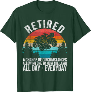 Funny Retired Definition Lawn Mowing Mow Retirement