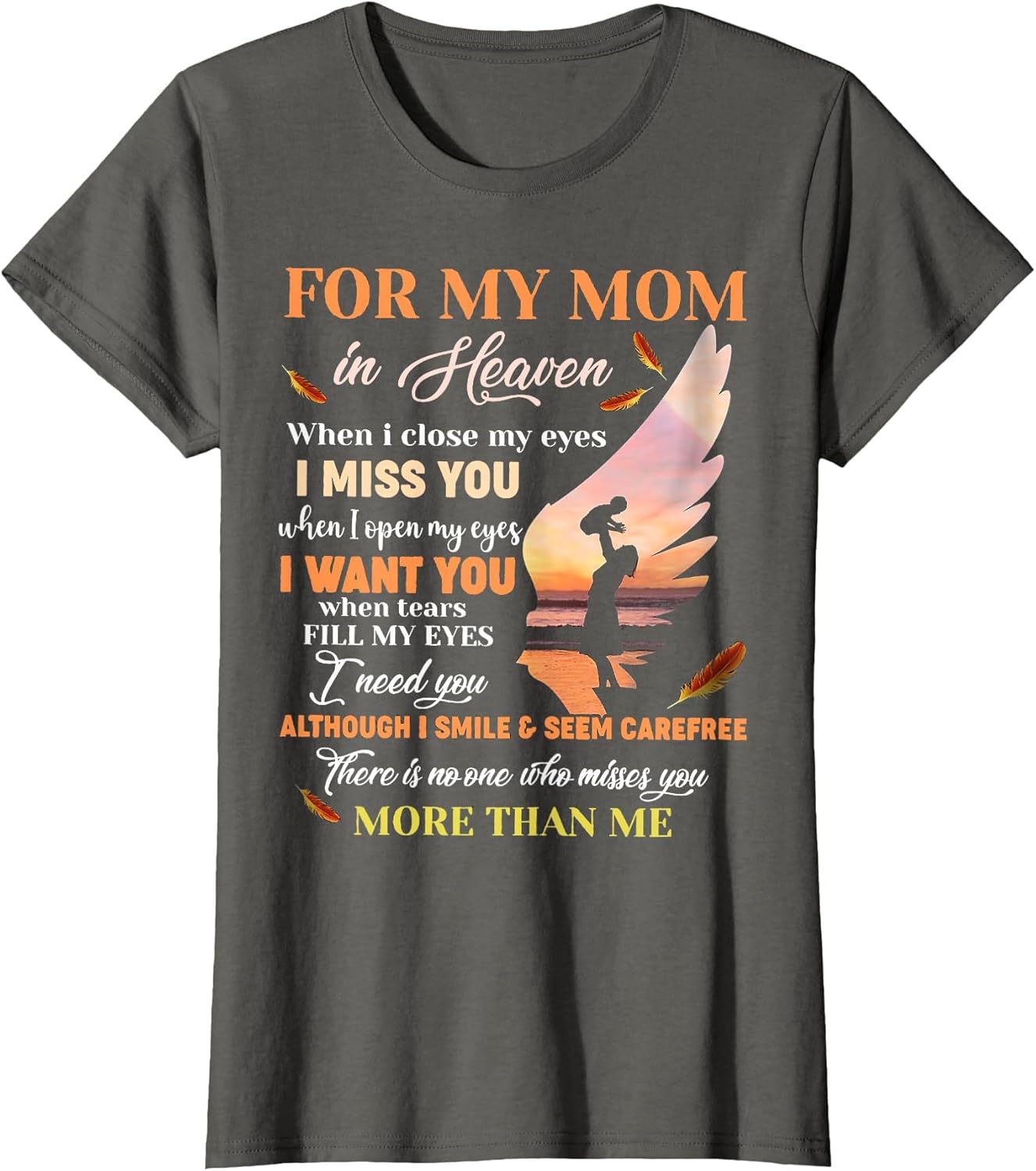 for My Mom in Heaven When I Close My Eyes I Miss You Mother