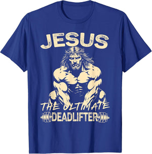 Jesus The Ultimate Deadlifter Christian Workout Gym Fitness