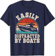 Easily Distracted by Boats Retro Captain Boating Men Women