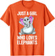 Funny Elephant Design for Girls Women Kids Elephant Lover