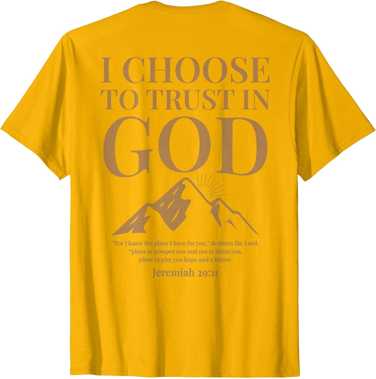 (ON Back) Trust in God Jeremiah 29 11 Christian Bible Verse