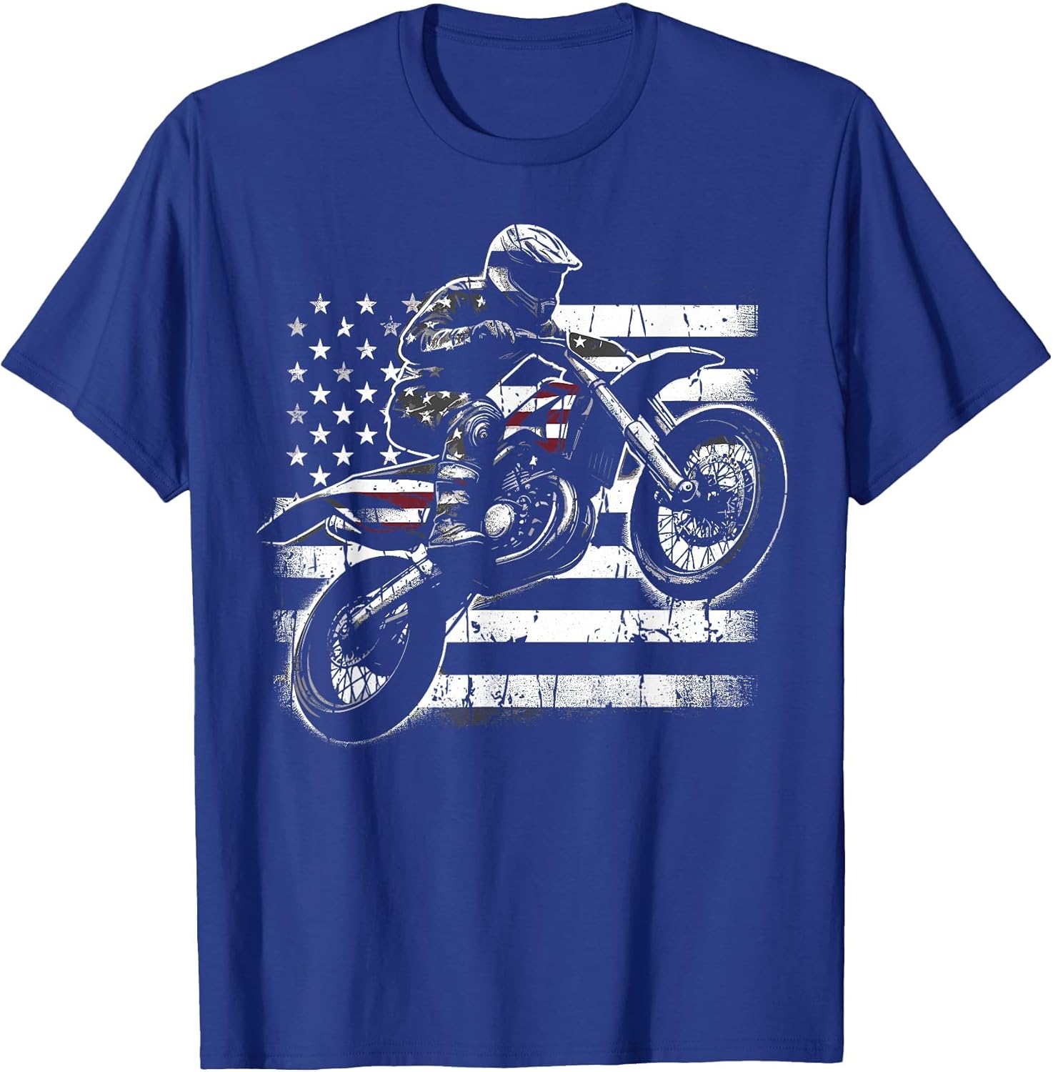 Dirt Bike American Flag Motocross Biker