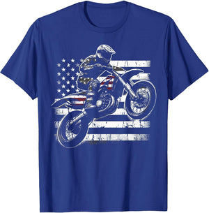 Dirt Bike American Flag Motocross Biker
