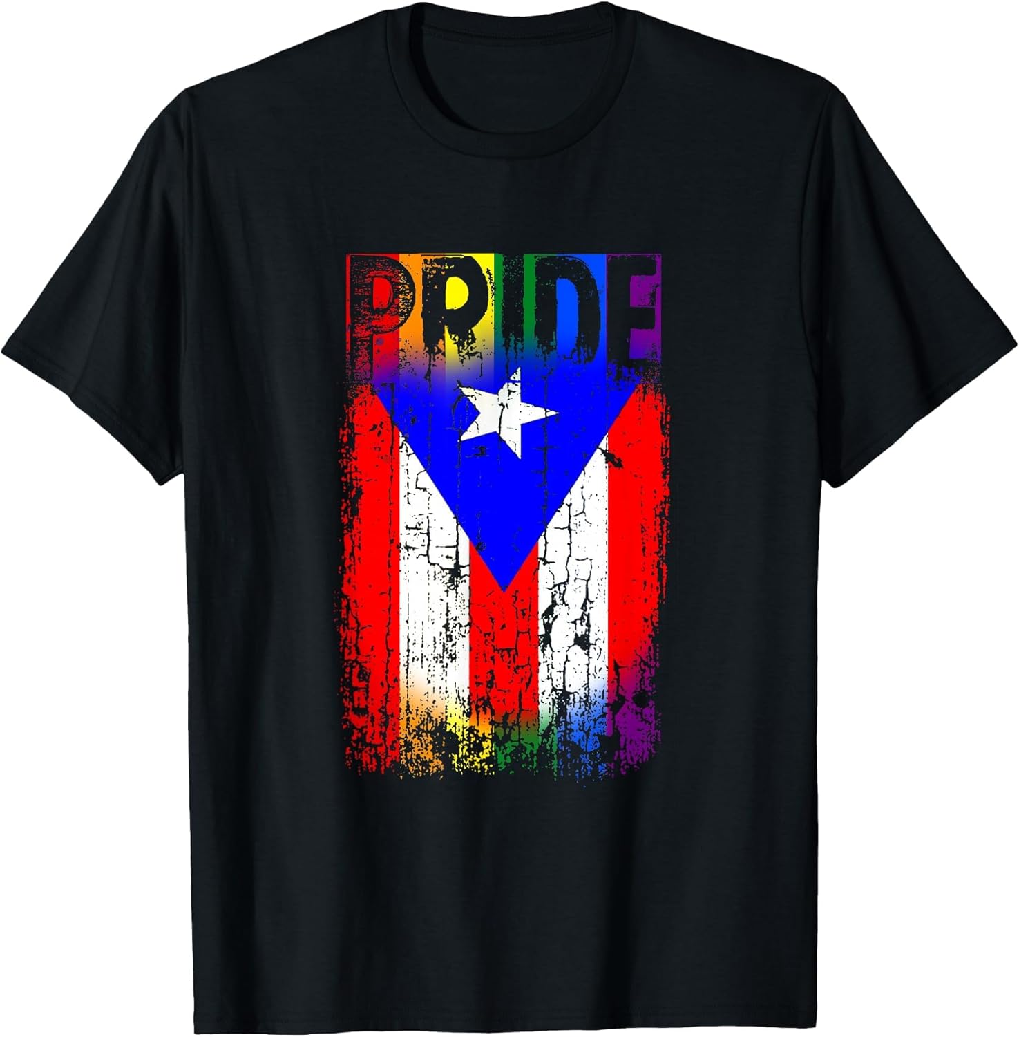 Puerto Rico Rican Gay Pride Flag LGBTQ Boricua Distressed