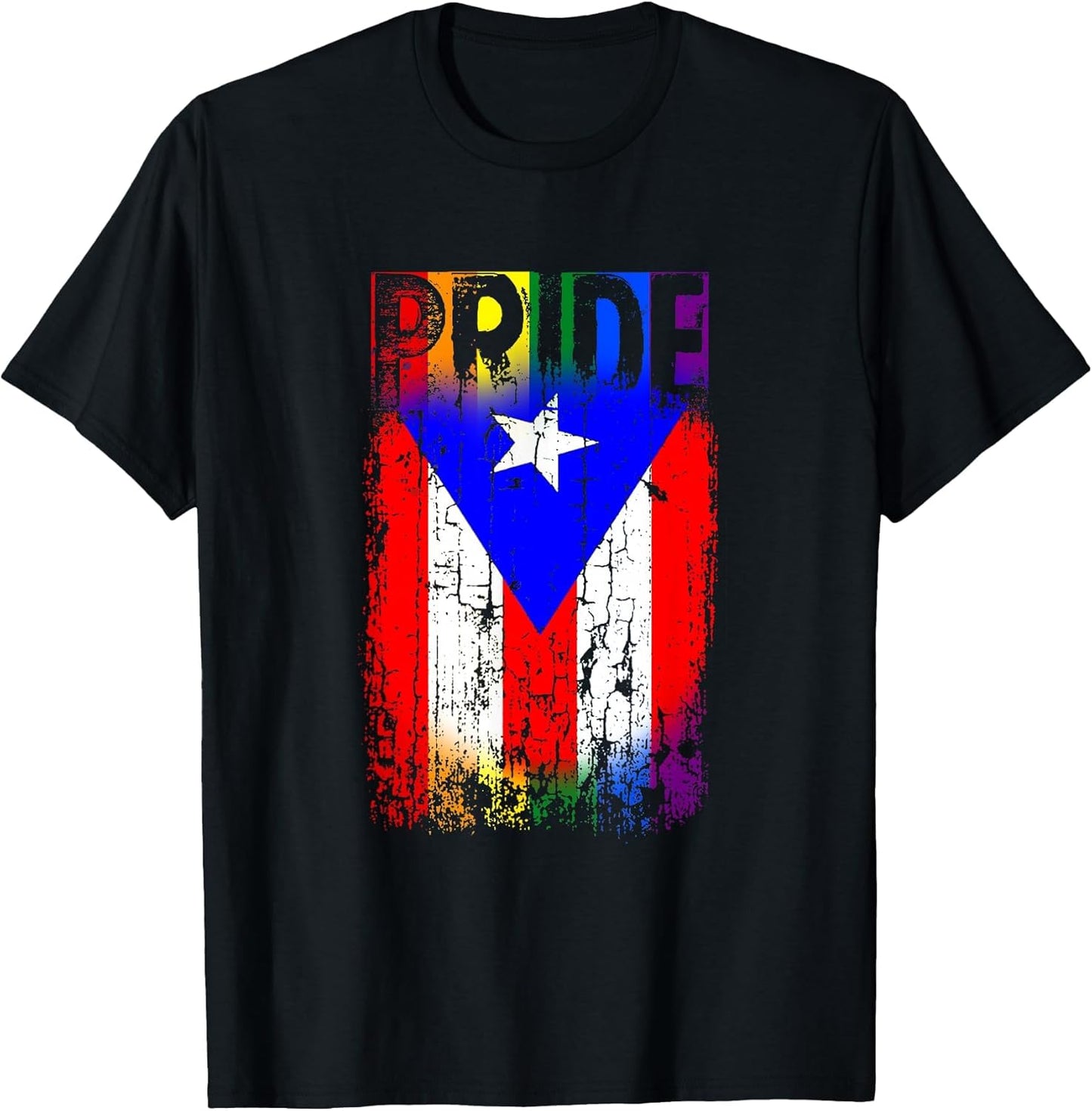 Puerto Rico Rican Gay Pride Flag LGBTQ Boricua Distressed