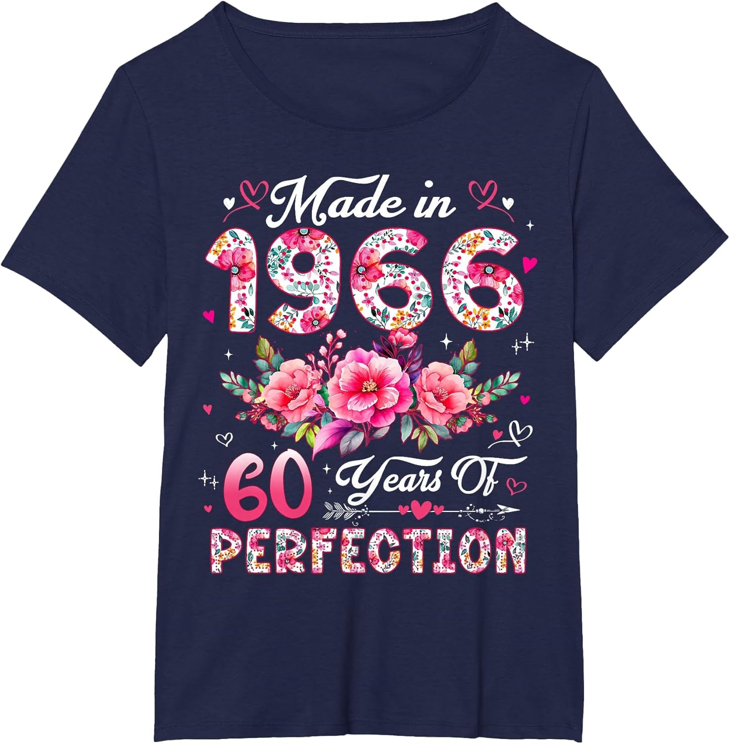 60 Year Old Made in 1966 Floral 60th Birthday Women