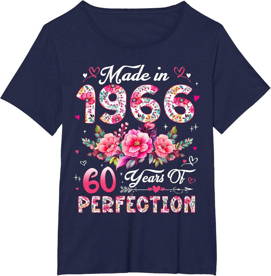 60 Year Old Made in 1966 Floral 60th Birthday Women