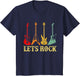 Vintage Retro Lets Rock Rock n Roll Guitar