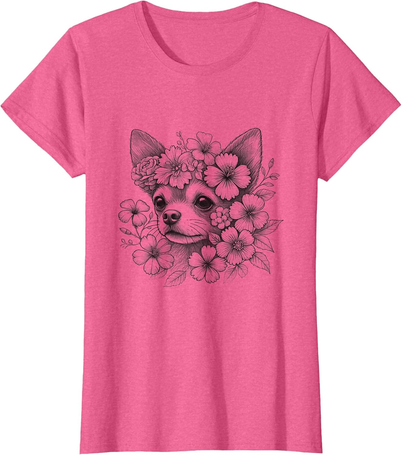 Floral Dog Chihuahua Flower Design for Girls and Women