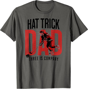 Funny Hat Trick New Dad Parent Baby Reveal Ice Hockey Theme