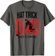 Funny Hat Trick New Dad Parent Baby Reveal Ice Hockey Theme