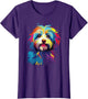 Watercolor Colorful Havanese Dog