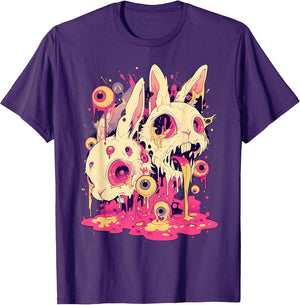 Psychedelic Creepy Horror Bunny Rabbit Goth Horror Weirdcore