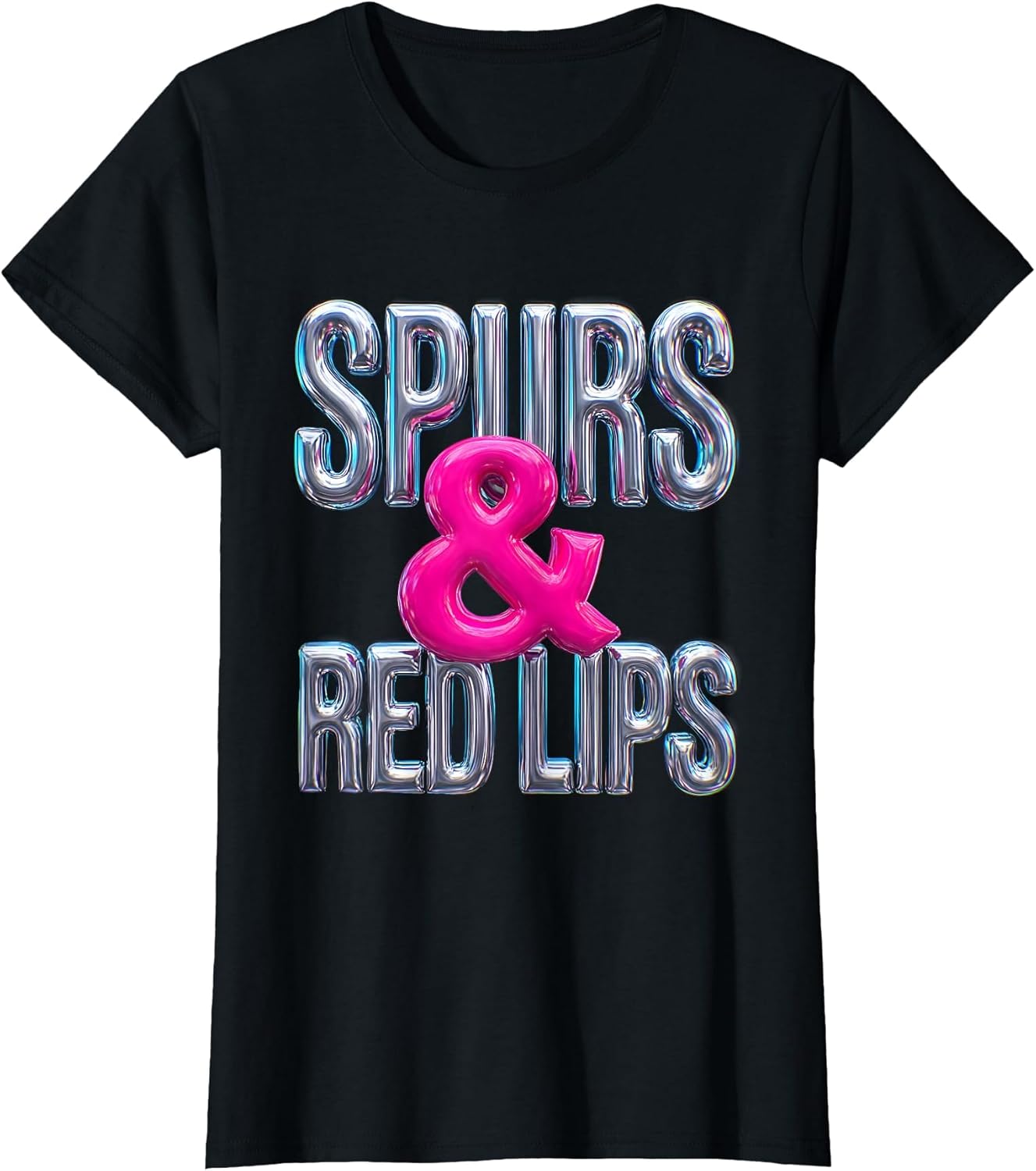Spurs and Red Lips Women Western Design