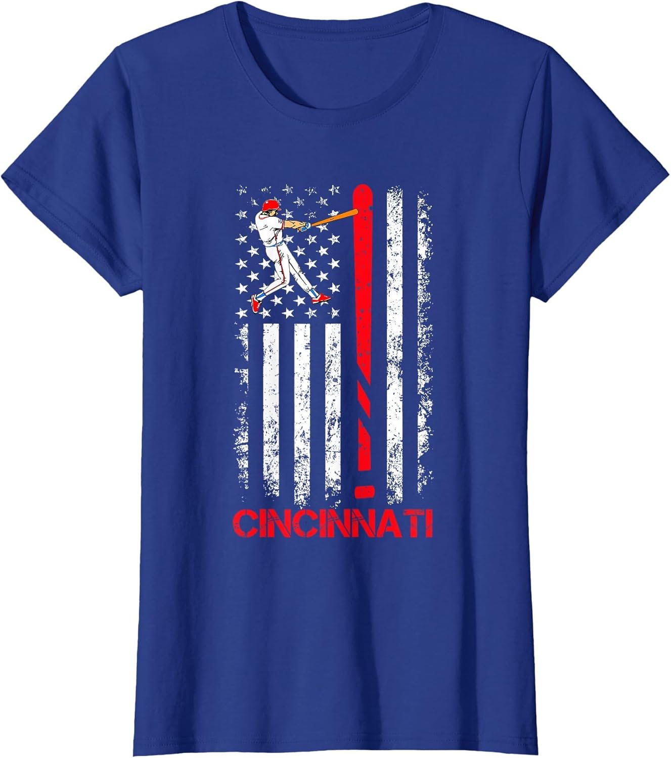 Vintage Cincinnati Baseball American US Flag Premium